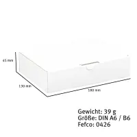 Maxibriefkarton 180 x 130 x 45 mm Weiß