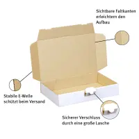 Maxibriefkarton 240 x 160 x 45 mm Weiß