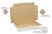 Maxibriefkarton 350 x 250 x 50 mm Weiß