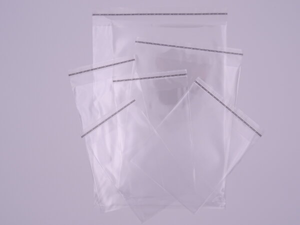 OPP-Klappenbeutel 125 x 180 + 30 mm 30µ (1.000 Stk.)